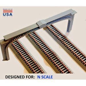N Scale Brick TRIPLE Train Tunnel Portal - N  Model Railroad Scenery